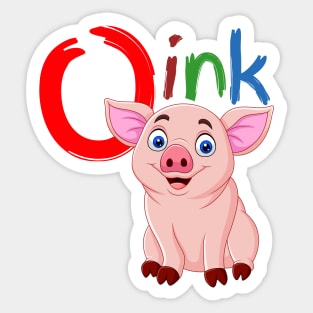 Pig Oinking Sticker